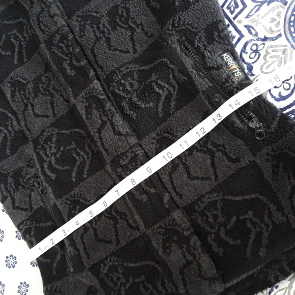 Kerrits Sz S Horse Patch Print Full Zip Equestrian Fleece Vest - Picture 9 of 17